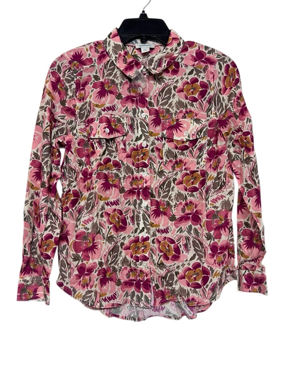 New Sundance Floral Button-Up Long Sleeve Shirt